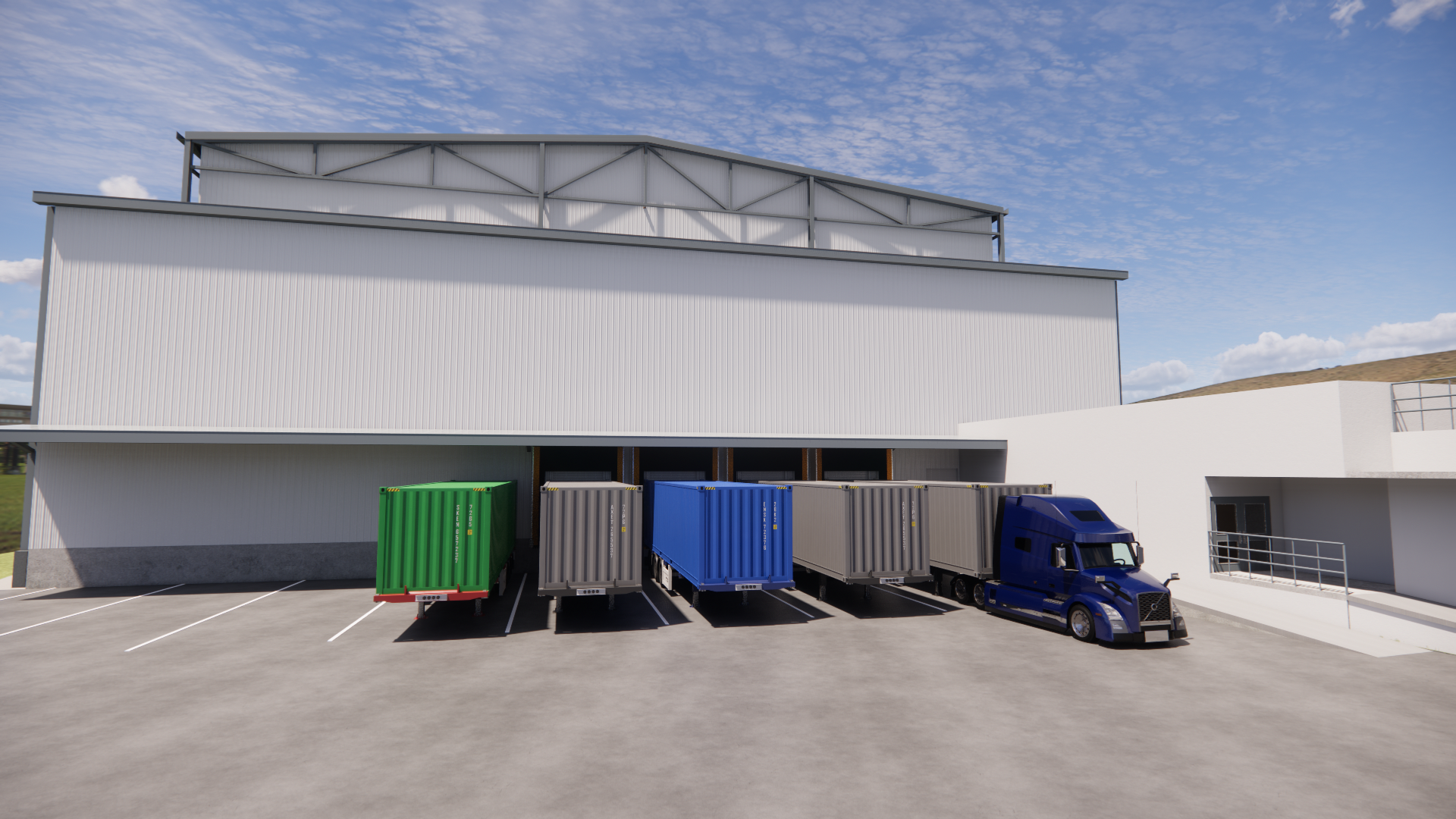 Loading docks and warehouse area